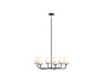 DVI Canada - Six Light Chandelier - Kanata - Ebony With Half Opal Glass- Union Lighting Luminaires Decor