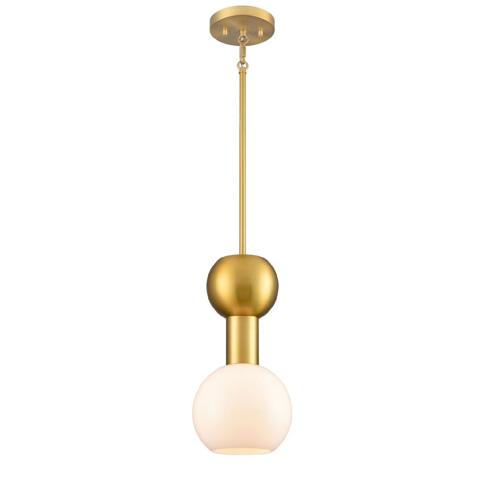 DVI Canada - One Light Pendant - Lillooet - Brass With True Opal Glass- Union Lighting Luminaires Decor