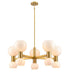 DVI Canada - Eight Light Chandelier - Lillooet - Brass And True Opal Glass- Union Lighting Luminaires Decor