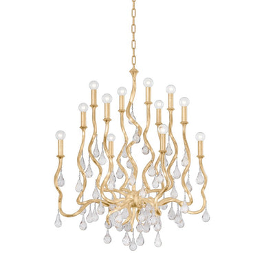 Corbett Lighting Canada - 12 Light Chandelier - Aveline - Gold Leaf- Union Lighting Luminaires Decor