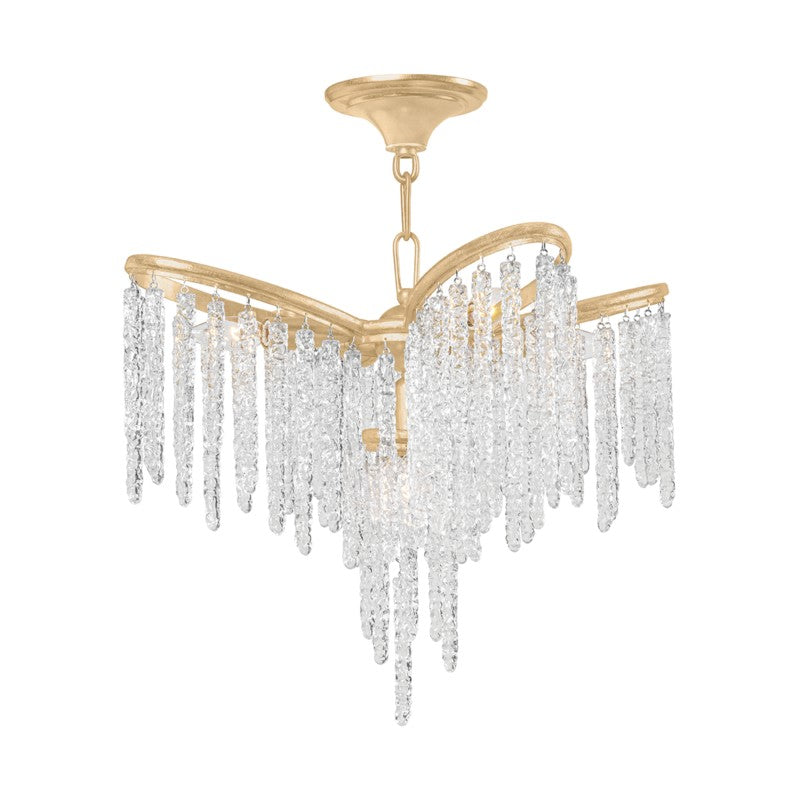 Corbett Lighting Canada - Seven Light Chandelier - Pandora - Gold Leaf- Union Lighting Luminaires Decor