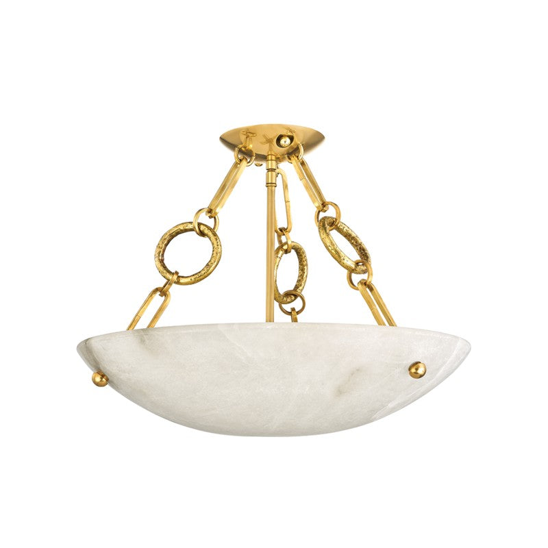 Corbett Lighting Canada - Four Light Semi Flush Mount - Yadira - Vintage Brass- Union Lighting Luminaires Decor