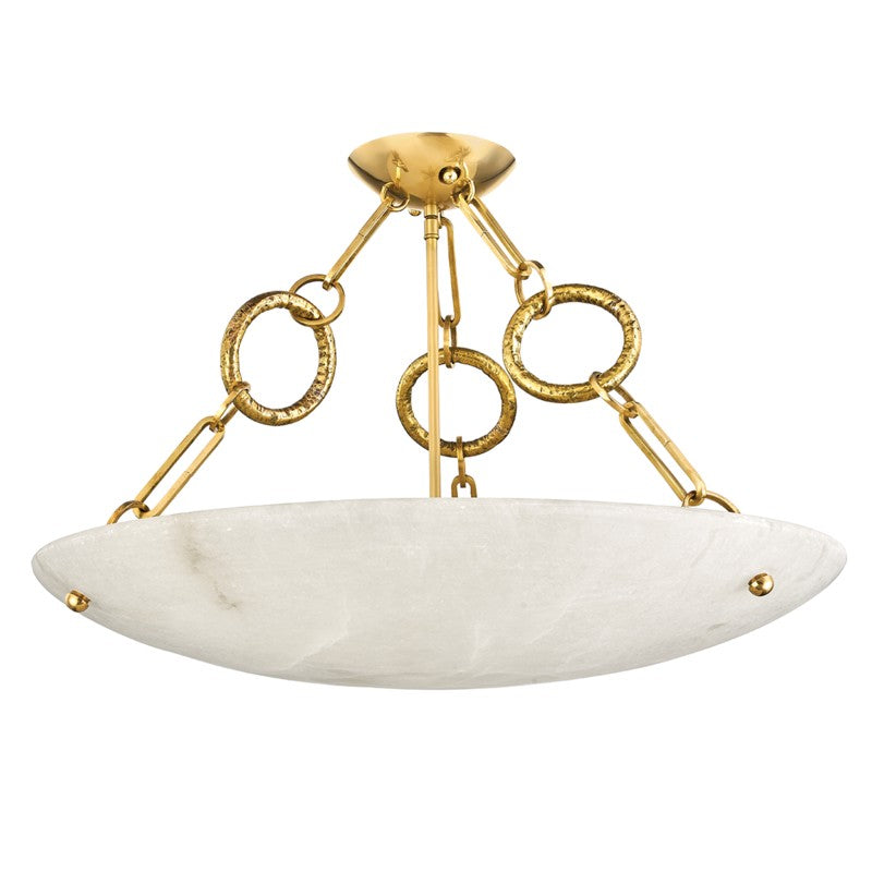 Corbett Lighting Canada - Six Light Semi Flush Mount - Yadira - Vintage Brass- Union Lighting Luminaires Decor