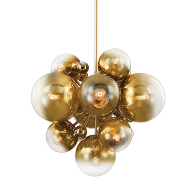 Corbett Lighting Canada - 13 Light Chandelier - Kyoto - Vintage Polished Brass- Union Lighting Luminaires Decor
