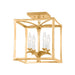 Corbett Lighting Canada - Four Light Flush Mount - Bergamo - Vintage Gold Leaf- Union Lighting Luminaires Decor