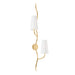 Corbett Lighting Canada - Two Light Wall Sconce - Cortona - Vintage Gold Leaf- Union Lighting Luminaires Decor