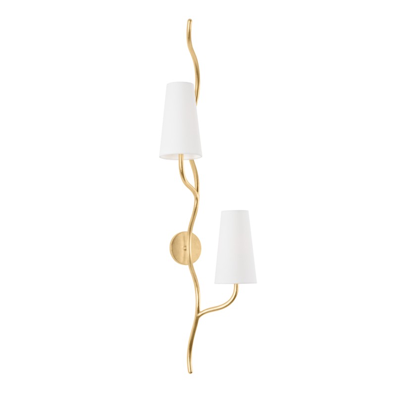 Corbett Lighting Canada - Two Light Wall Sconce - Cortona - Vintage Gold Leaf- Union Lighting Luminaires Decor