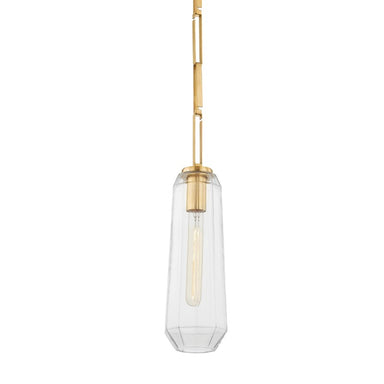 Corbett Lighting Canada - One Light Pendant - Copenhagen - Vintage Brass- Union Lighting Luminaires Decor