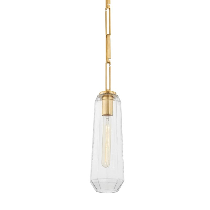 Corbett Lighting Canada - One Light Pendant - Copenhagen - Vintage Brass- Union Lighting Luminaires Decor