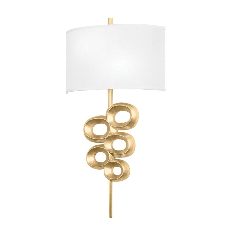 Corbett Lighting Canada - Two Light Wall Sconce - Tourmaline - Vintage Gold Leaf- Union Lighting Luminaires Decor