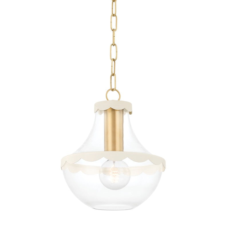 Mitzi Canada - One Light Pendant - Alaina - Aged Brass- Union Lighting Luminaires Decor