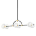 Mitzi Canada - Six Light Linear - Belle - Aged Brass/Textured Black Combo- Union Lighting Luminaires Decor
