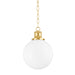 Mitzi Canada - One Light Pendant - Beverly - Aged Brass- Union Lighting Luminaires Decor