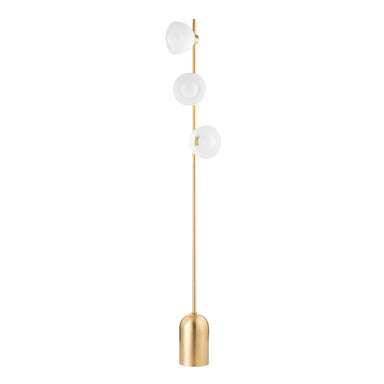 Mitzi - Three Light Floor Lamp - Belle - Aged Brass- Union Lighting Luminaires Decor