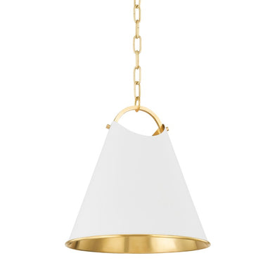 Hudson Valley Canada - One Light Pendant - Burnbay - Aged Brass- Union Lighting Luminaires Decor