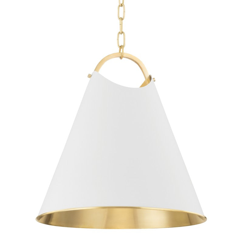 Hudson Valley Canada - One Light Pendant - Burnbay - Aged Brass- Union Lighting Luminaires Decor