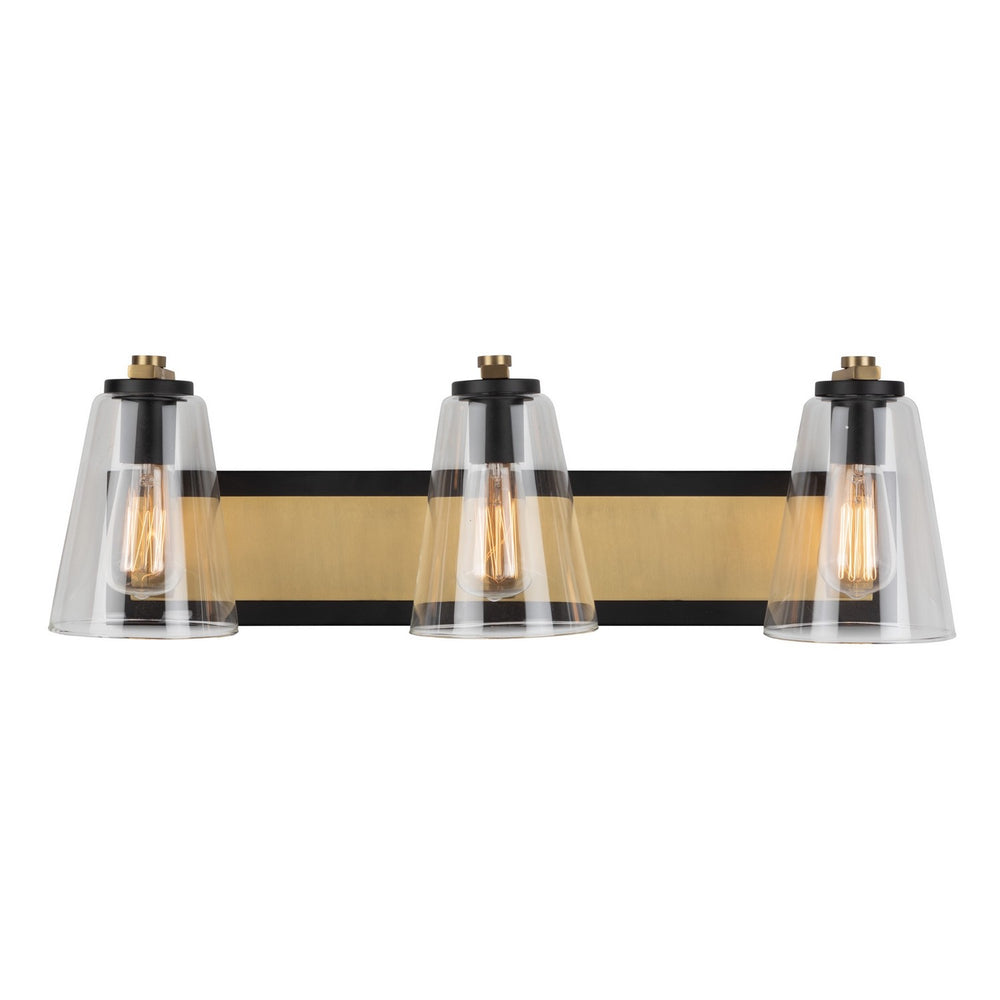 Artcraft Canada - One Light Wall Sconce - Treviso - Black & Brass- Union Lighting Luminaires Decor