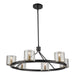 Artcraft Canada - Six Light Chandelier - Salinas - Black and Brass- Union Lighting Luminaires Decor