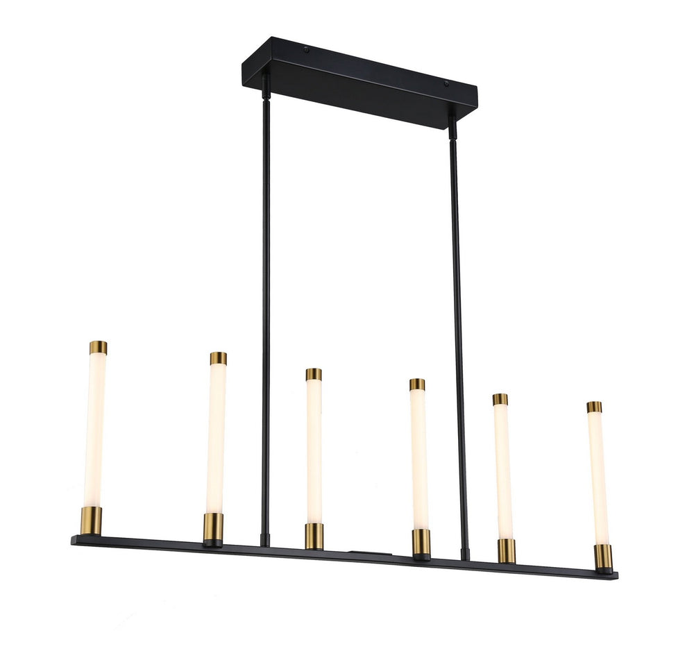 Artcraft Canada - LED Island Pendant - Infiniti - Matte Black & Brass- Union Lighting Luminaires Decor