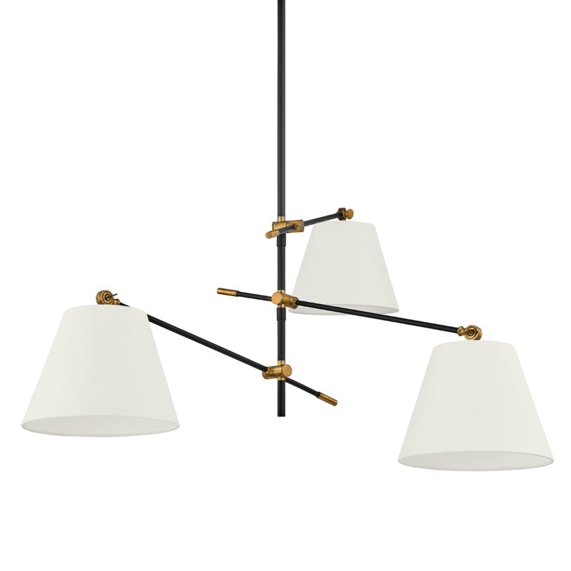 Troy Lighting Canada - Three Light Chandelier - Navin - Patina Brass- Union Lighting Luminaires Decor