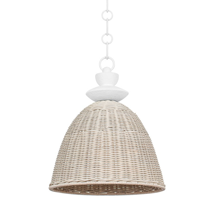 Troy Lighting Canada - One Light Pendant - Kahn - Gesso White- Union Lighting Luminaires Decor