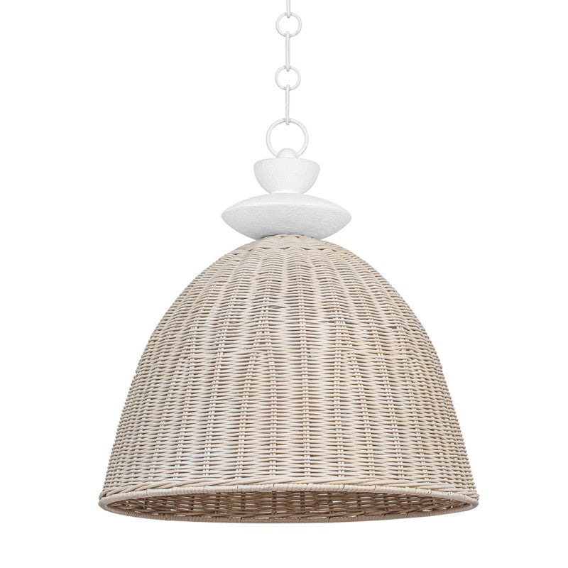 Troy Lighting Canada - One Light Pendant - Kahn - Gesso White- Union Lighting Luminaires Decor