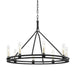 Troy Lighting Canada - Eight Light Outdoor Chandelier - Sutton - Textured Black- Union Lighting Luminaires Decor
