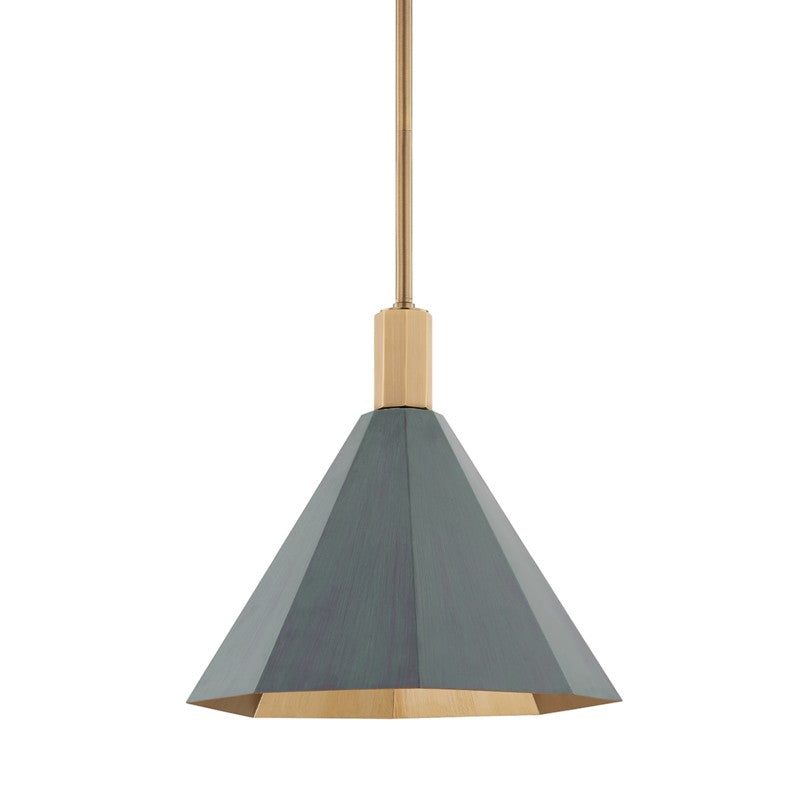 Troy Lighting Canada - One Light Pendant - Huntley - Patina Brass- Union Lighting Luminaires Decor