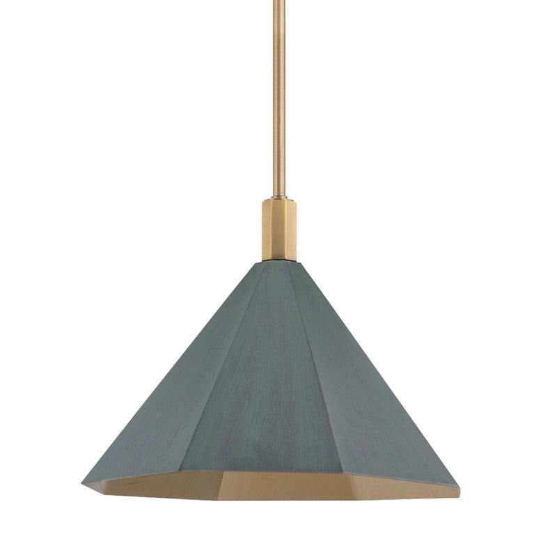 Troy Lighting Canada - One Light Pendant - Huntley - Patina Brass- Union Lighting Luminaires Decor