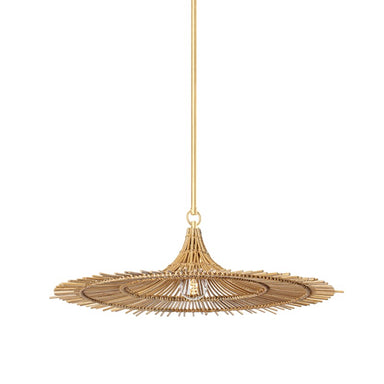 Troy Lighting Canada - One Light Pendant - Costa Mesa - Vintage Gold Leaf- Union Lighting Luminaires Decor