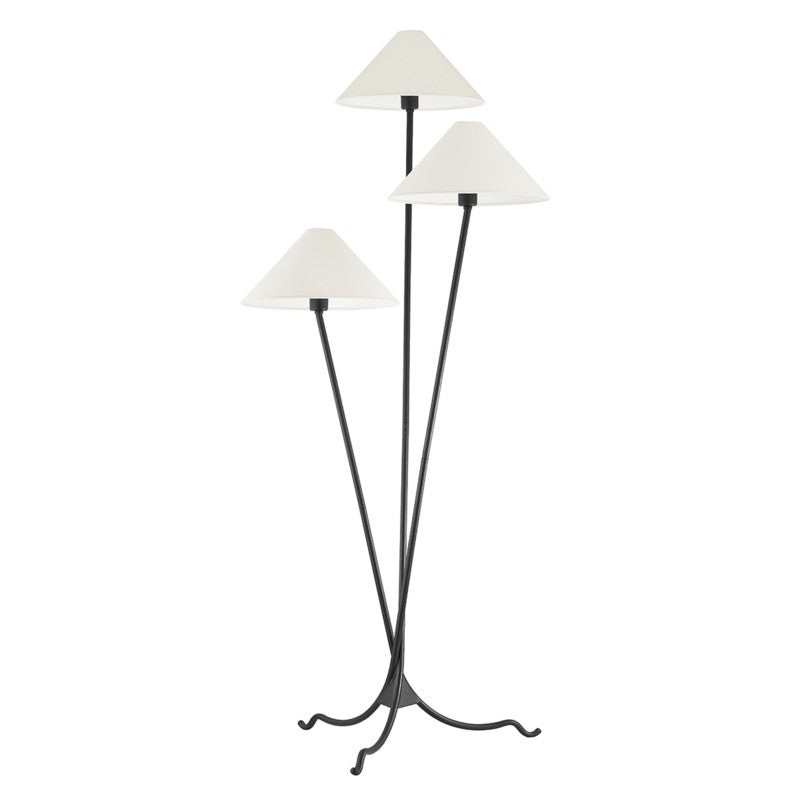 Troy Lighting Canada - Three Light Floor Lamp - Cedar - Forged Iron- Union Lighting Luminaires Decor