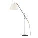 Troy Lighting Canada - One Light Floor Lamp - Navin - Patina Brass/Textured Black- Union Lighting Luminaires Decor