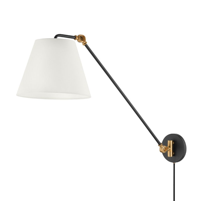 Troy Lighting Canada - One Light Wall Sconce - Navin - Patina Brass/Textured Black- Union Lighting Luminaires Decor