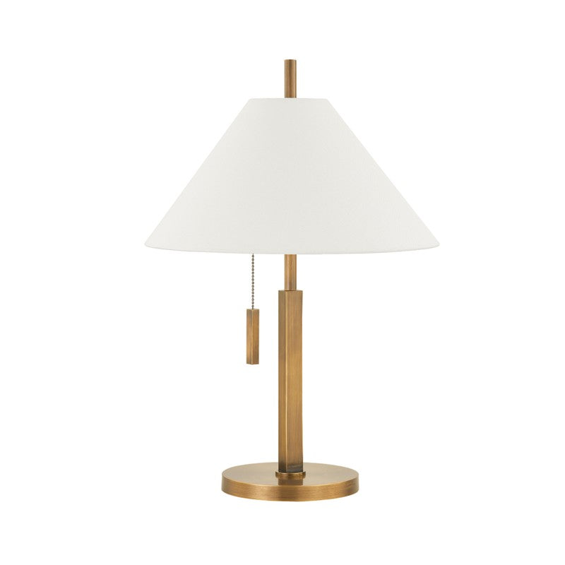 Troy Lighting Canada - One Light Table Lamp - Clic - Patina Brass- Union Lighting Luminaires Decor