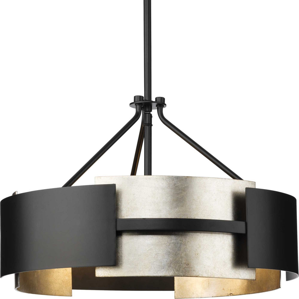 Progress Canada - Three Light Semi Flush Mount - Lowery - Matte Black- Union Lighting Luminaires Decor