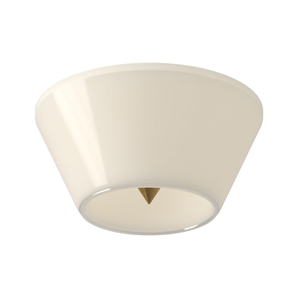 Kuzco Canada - LED Flush Mount - Holt - Brushed Gold/Glossy Opal Glass- Union Lighting Luminaires Decor