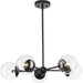 Progress Canada - Five Light Chandelier - Atwell - Matte Black- Union Lighting Luminaires Decor