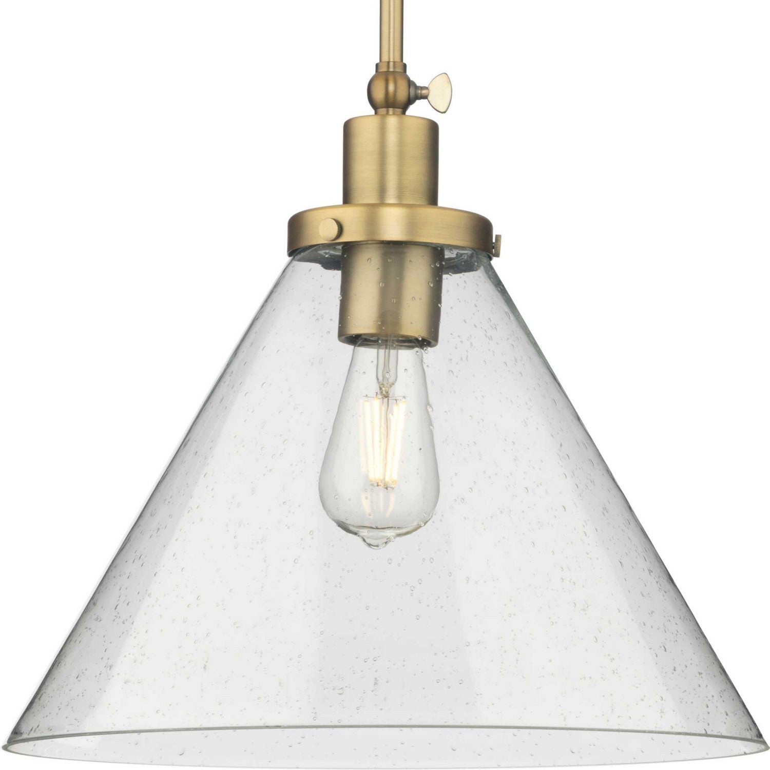Progress Canada - One Light Pendant - Hinton - Vintage Brass- Union Lighting Luminaires Decor
