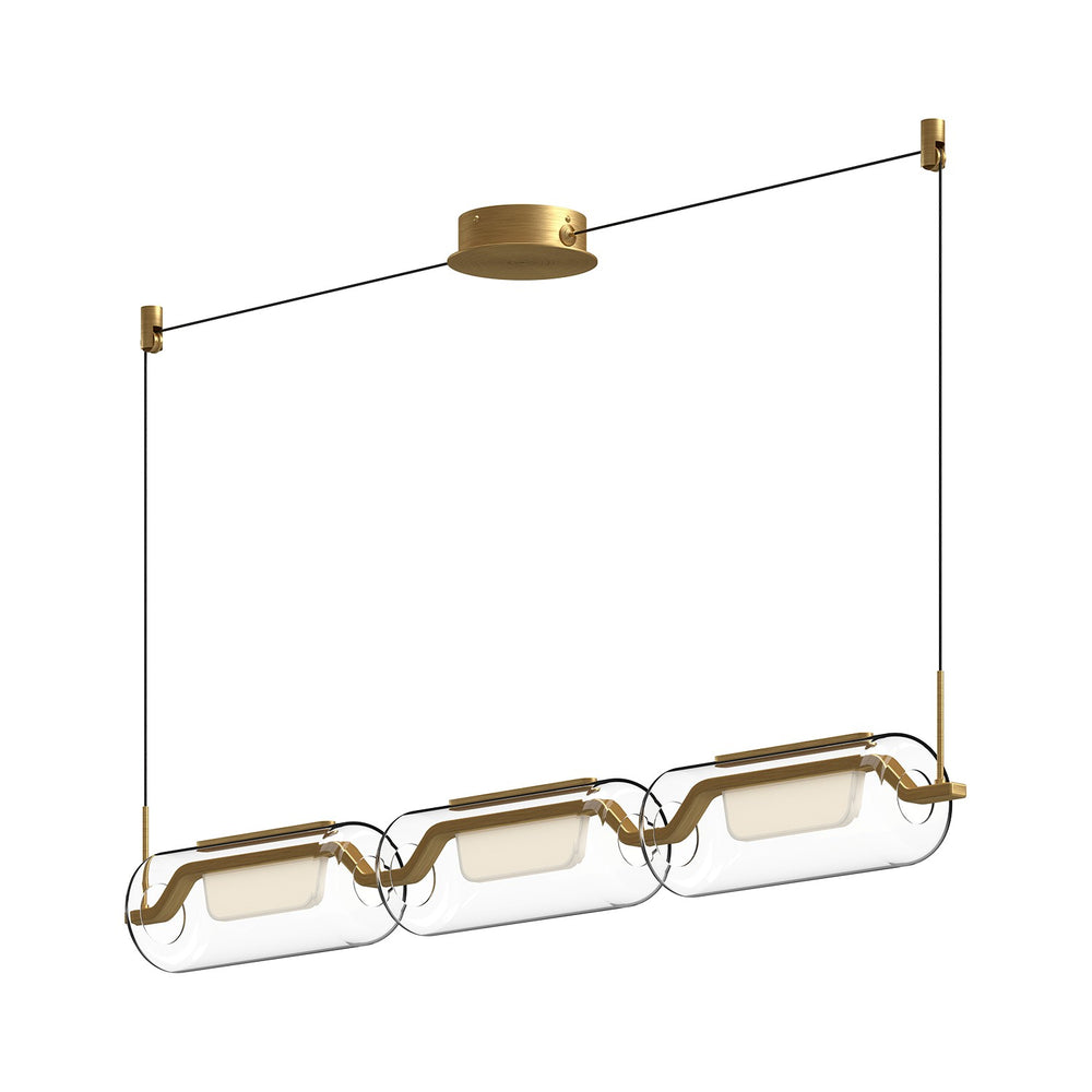 Kuzco Canada - LED Linear Pendant - Hilo - Brushed Gold- Union Lighting Luminaires Decor