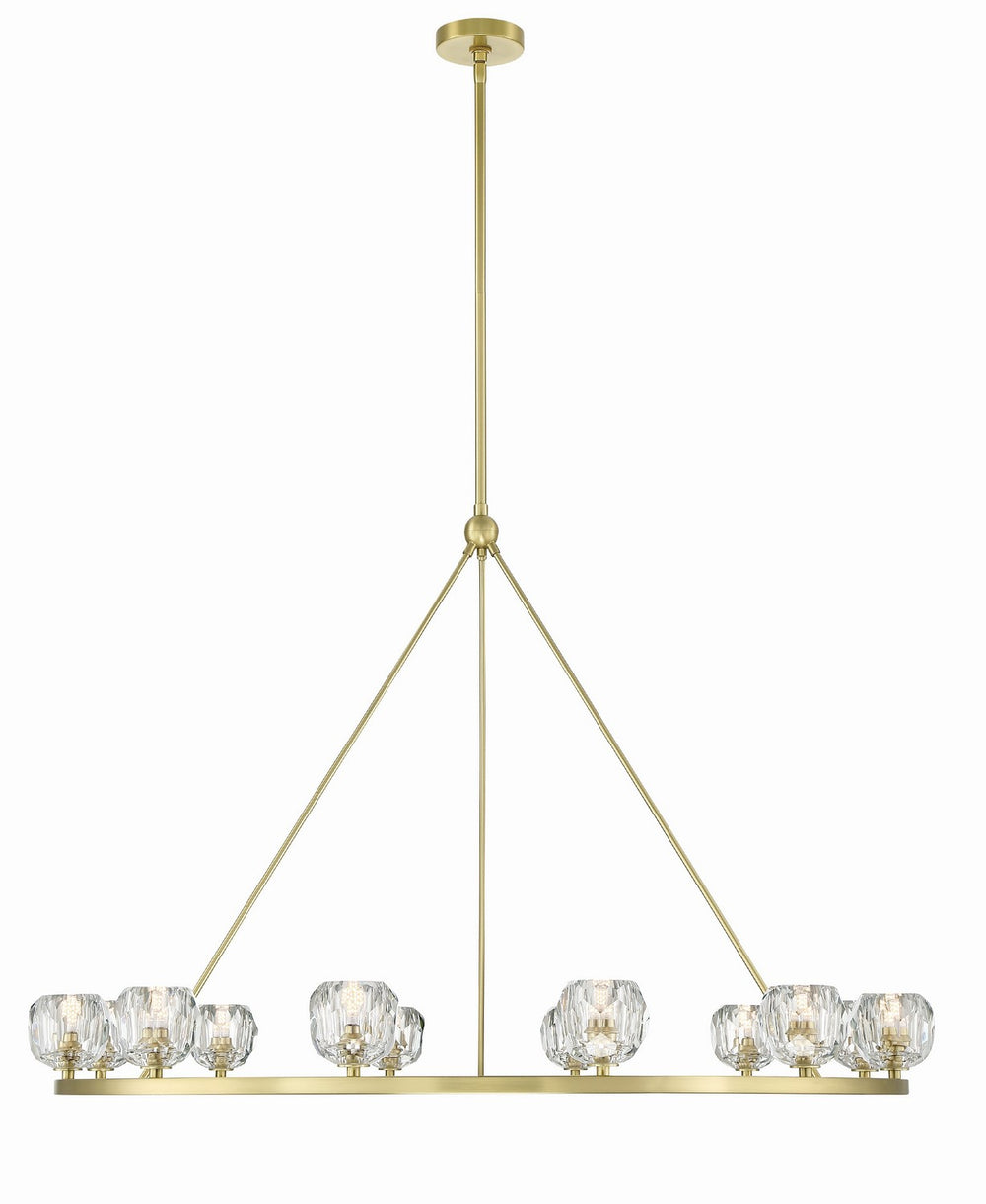 Crystorama - LED Chandelier - Aragon - Soft Brass- Union Lighting Luminaires Decor