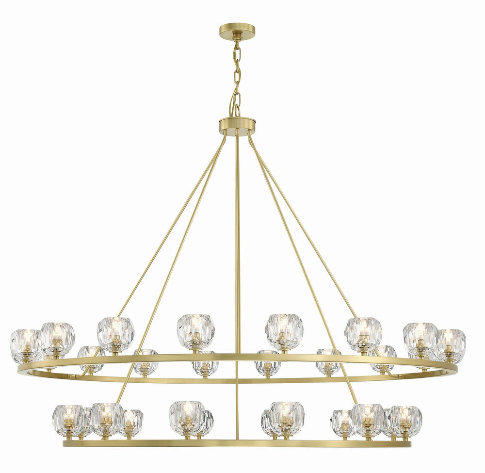 Crystorama - LED Chandelier - Aragon - Soft Brass- Union Lighting Luminaires Decor