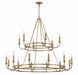 Crystorama - 18 Light Chandelier - Bailey - Aged Brass- Union Lighting Luminaires Decor