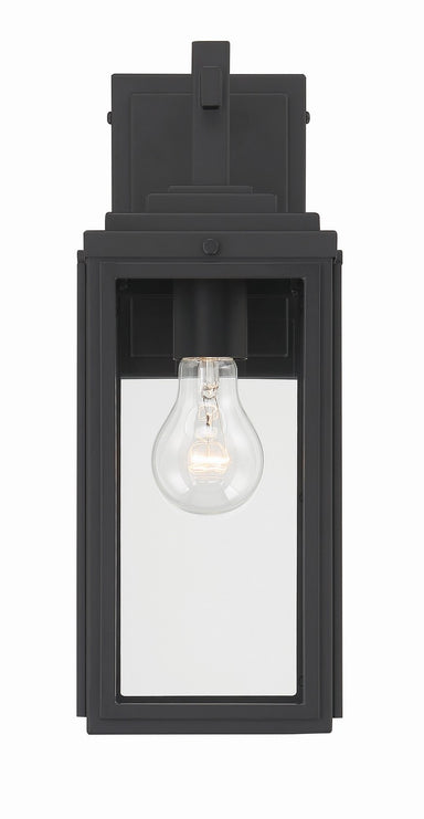 Crystorama - One Light Outdoor Wall Sconce - Byron - Matte Black- Union Lighting Luminaires Decor