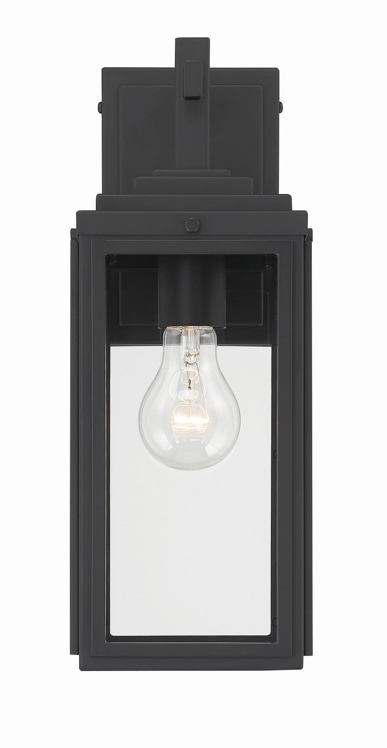 Crystorama - One Light Outdoor Wall Sconce - Byron - Matte Black- Union Lighting Luminaires Decor