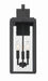 Crystorama - Three Light Outdoor Wall Sconce - Byron - Matte Black- Union Lighting Luminaires Decor