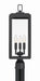 Crystorama - Three Light Outdoor Post Mount - Byron - Matte Black- Union Lighting Luminaires Decor