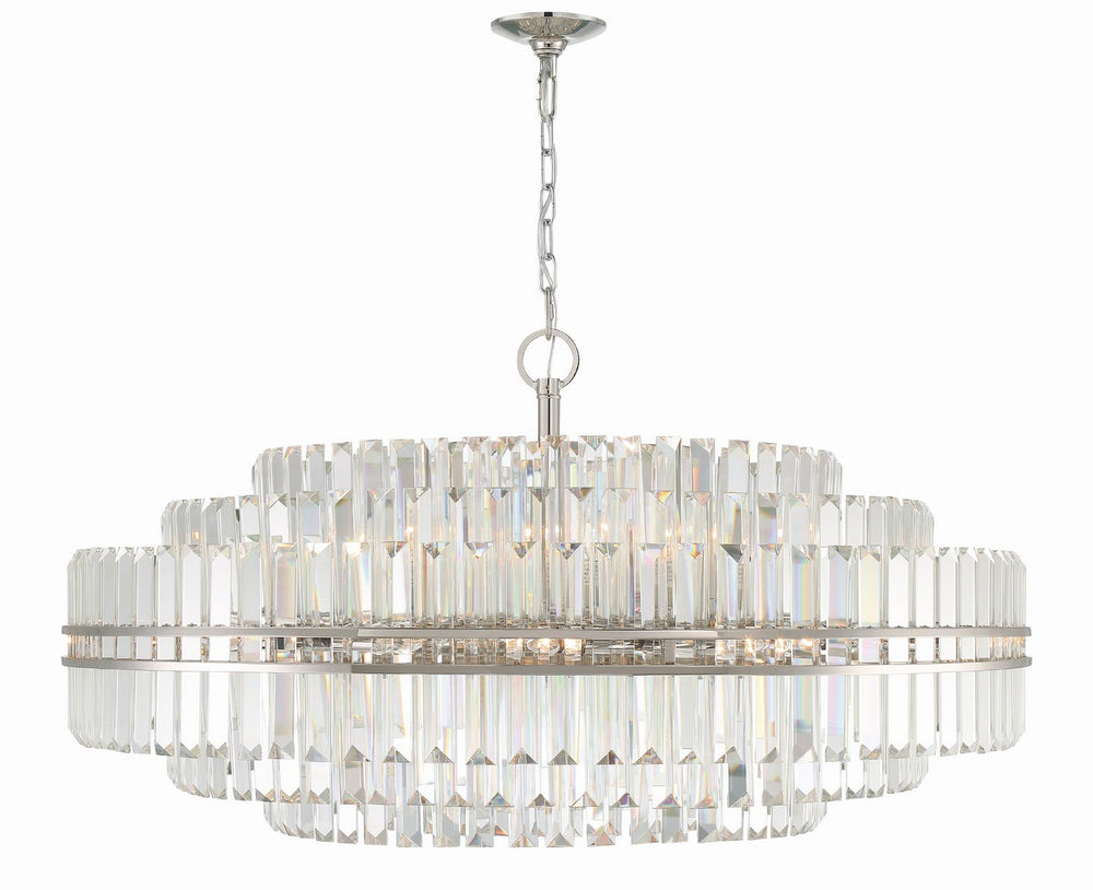 Crystorama - 32 Light Chandelier - Hayes - Polished Nickel- Union Lighting Luminaires Decor