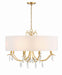 Crystorama - Eight Light Chandelier - Rollins - Antique Gold- Union Lighting Luminaires Decor