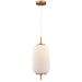 DVI Canada - One Light Pendant - Mount Pearl - Brass with Ribbed Opal Glass- Union Lighting Luminaires Decor