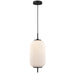 DVI Canada - One Light Pendant - Mount Pearl - Graphite with Ribbed Opal Glass- Union Lighting Luminaires Decor
